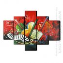 Dipinti a mano olio pittura Still Life oversize Ampia - Set di 5