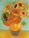 Still Life Vase With Twelve Sunflowers 1