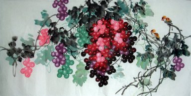 Uvas - Pintura china