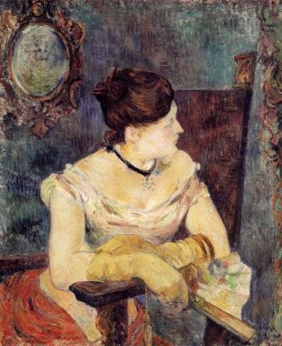 Mette Gauguin dans une robe de soirée 1884