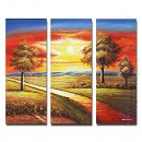 Hand-painted Landscape Oil Painting - Set of 3