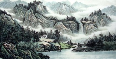 Bergen en water - Chinees schilderij