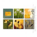 Tangan-Dicat Floral Oil Painting - Set 6