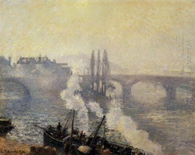 Il pont Corneille rouen nebbia mattutina 1896