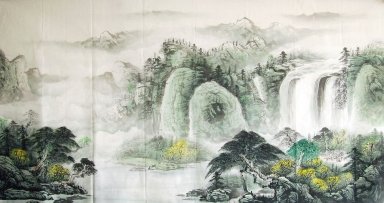 Wasserfall - Chinesische Malerei