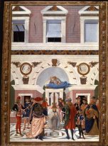 Ciclo da pintura para os milagres de St. Bernard, cena: Cura t