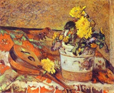 Mandoline und Blumen 1883