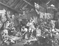 Actrices ambulants Dressing dans la grange 1738