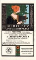 Otto Perutz litografia Publicidade cartão