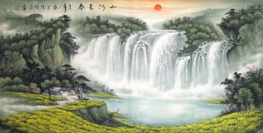 Waterval - Chinees schilderij