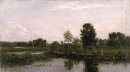 Un méandre de la rivière Oise 1872