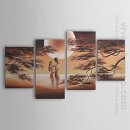 Hand-painted People Oil Painting - Set of 4