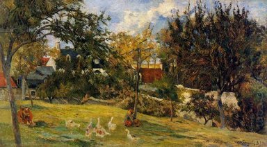 geese in the meadow 1885
