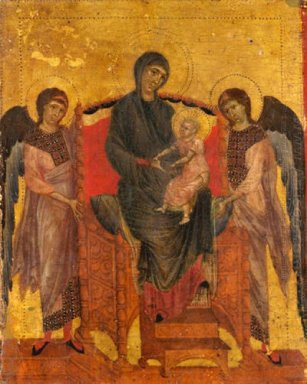 La Vierge et l\'Enfant en majesté avec deux anges