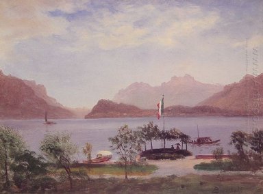 scène de lac italien