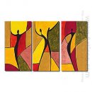 Hand-painted Abstract Oil Painting - Set of 3