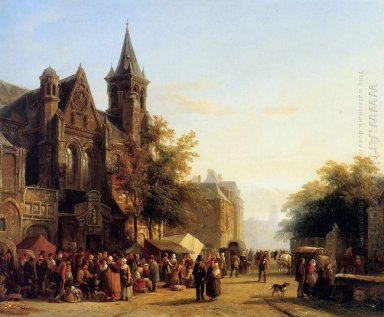 City view with figures