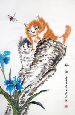 Cat - Peinture chinoise