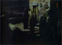 Christ et les disciples de sortir dans le jardin de Gethsemane