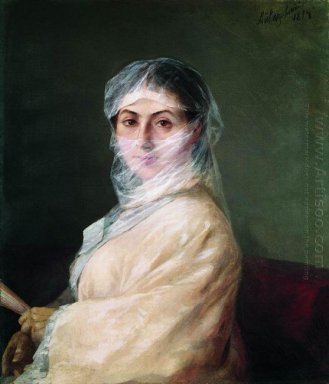 Retrato de la esposa del artista S Anna Burnazyan 1882