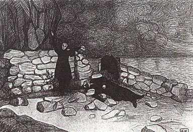 Uma cena o drama de Leonid Andreev Anathema 1909