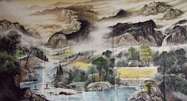 Wasserfall - Chinesische Malerei