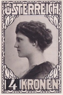 Stamp Design Empress Zita Inte Godkända 1917