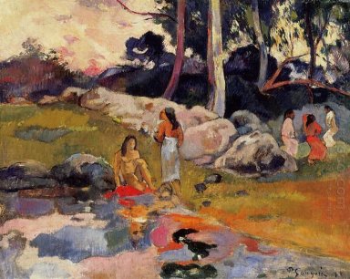 women at the banks of river 1892