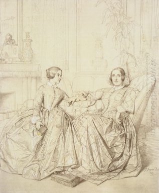 Condessa Charles D Agoult e de sua filha Claire D Agoult 1849