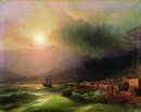 Mer Vue sur la Ville de Yalta 1866