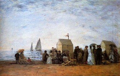 Пляж в Трувиль 1864