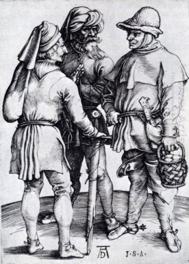 Drie boeren in gesprek 1497