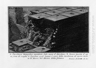 Les antiquités romaines T 1 planche VIII Murs d\'Aurélien 1756