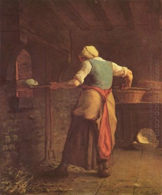 Femme de cuisson Pain 1854