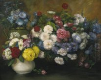 Flores em três vasos