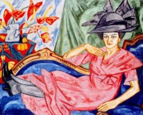 Lady in pink (Artist'' s Schwester Anna Rozanova)