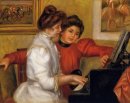 Chicas jóvenes en el piano 1892