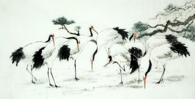 Crane - Peinture chinoise