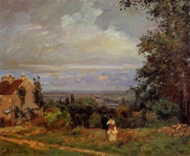 liggande nära Louveciennes 1870