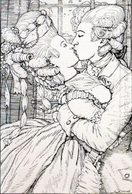 Le baiser Illustration Pour le livre de la Marquise