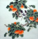 Frutas y pájaro - pintura china