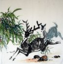 Deer - Pittura cinese