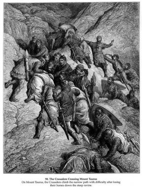 De kruisvaarders Crossing Mount Taurus
