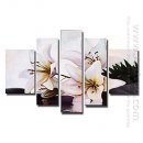 Hand-painted Floral Oil Painting - Set of 5