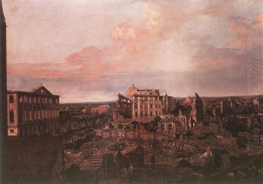 Dresde The Ruins Of The Pirnaische Vorstadt 1763