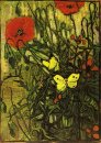 Mohnblumen und Schmetterlinge, 1890