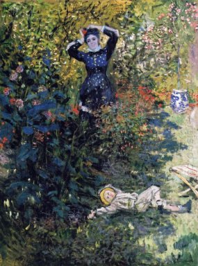 Und Camille Jean Monet im Garten von Argenteuil