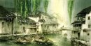 En landsbygd, akvarell - kinesisk målning