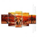 Tangan-Dicat Landscape Oil Painting - Set Dari 5