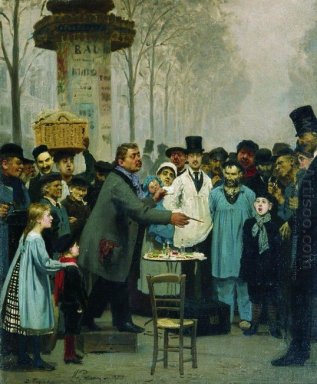En Tidning Säljare I Paris 1873